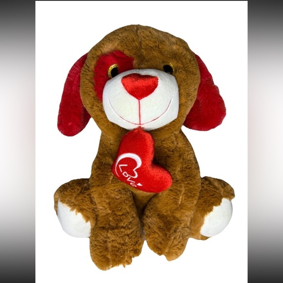 Brown and Red Plush Dog Toy 14’ - Picture 1 of 6